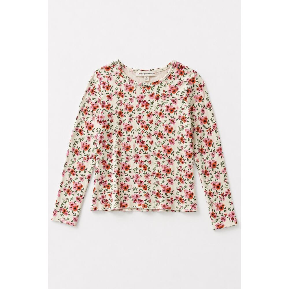 Love Squared Ivory Floral Long Sleeve Knit Top 10